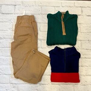 Kids' Green and Blue Zip-Up Tops